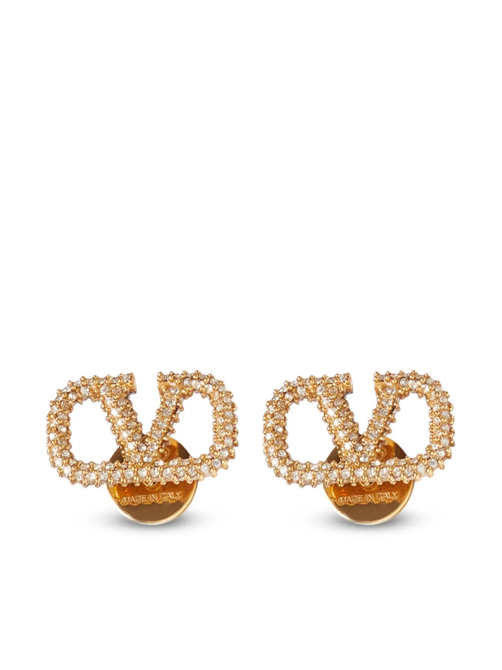VLogo Signature crystal stud earrings | Farfetch Global