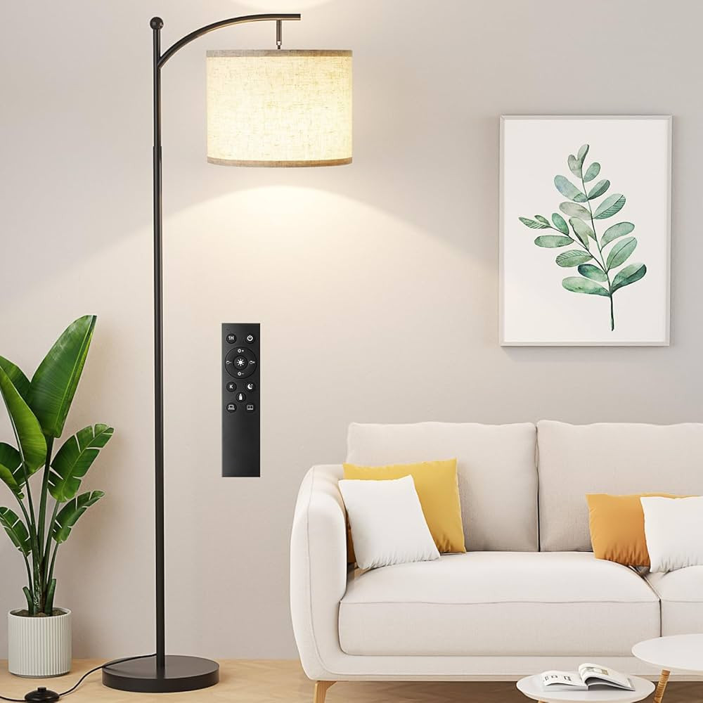 Ambimall Floor Lamp with Remote Control and Stepless Dimmable Bulb, Colors Temperature & Brightne... | Amazon (US)