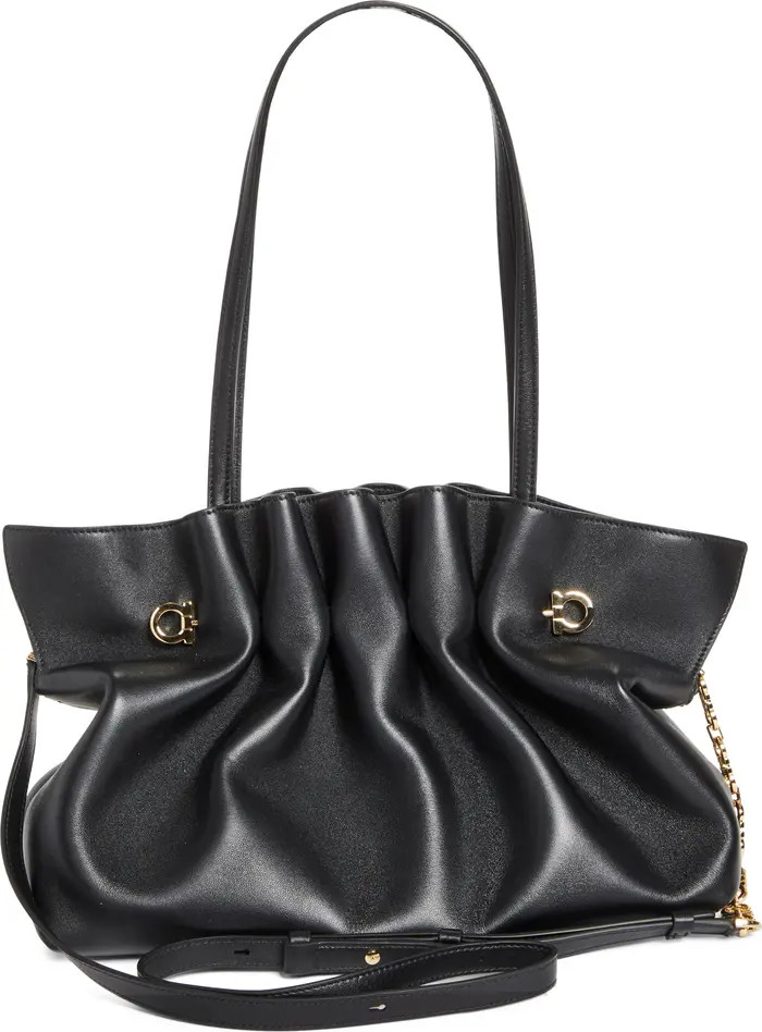 Medium Gancio Piercing Soft Leather Shoulder Bag | Nordstrom