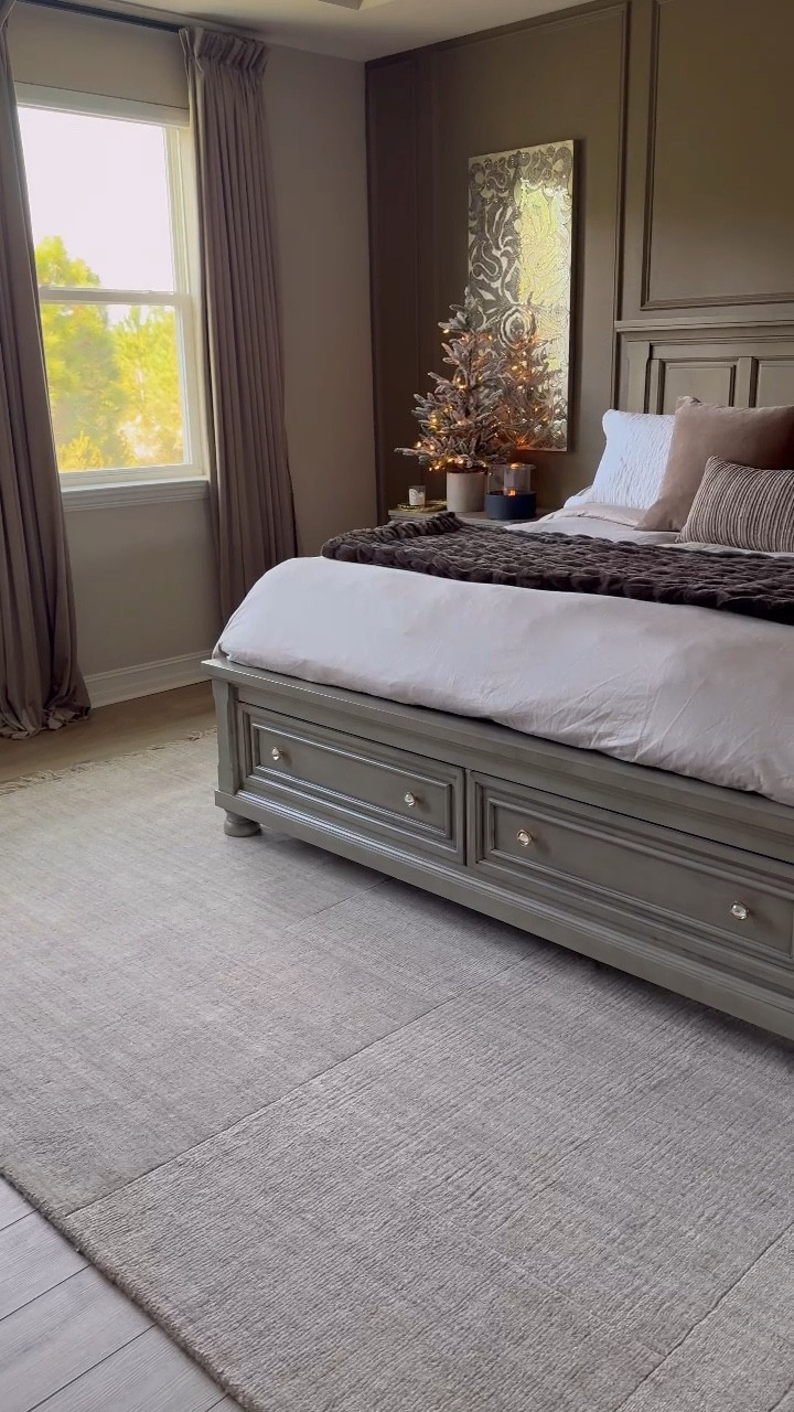 Cozy holiday bedroom finds. I’m using a tabletop Christmas tree instead of a lamp for the holiday season✨ 

#LTKHoliday #LTKVideo #LTKHome