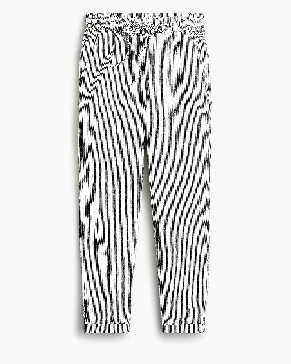 Striped linen-cotton blend drawstring pant | J.Crew Factory