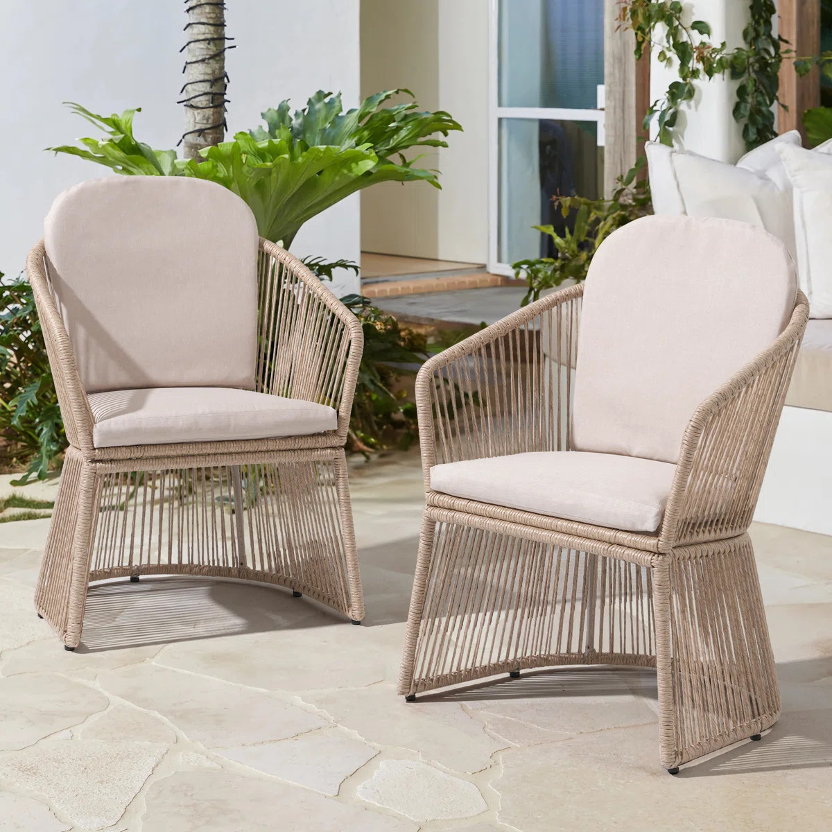 Red Barrel Studio® Outdoor Dining Armchair With Cushion & Reviews | Wayfair | Wayfair North America