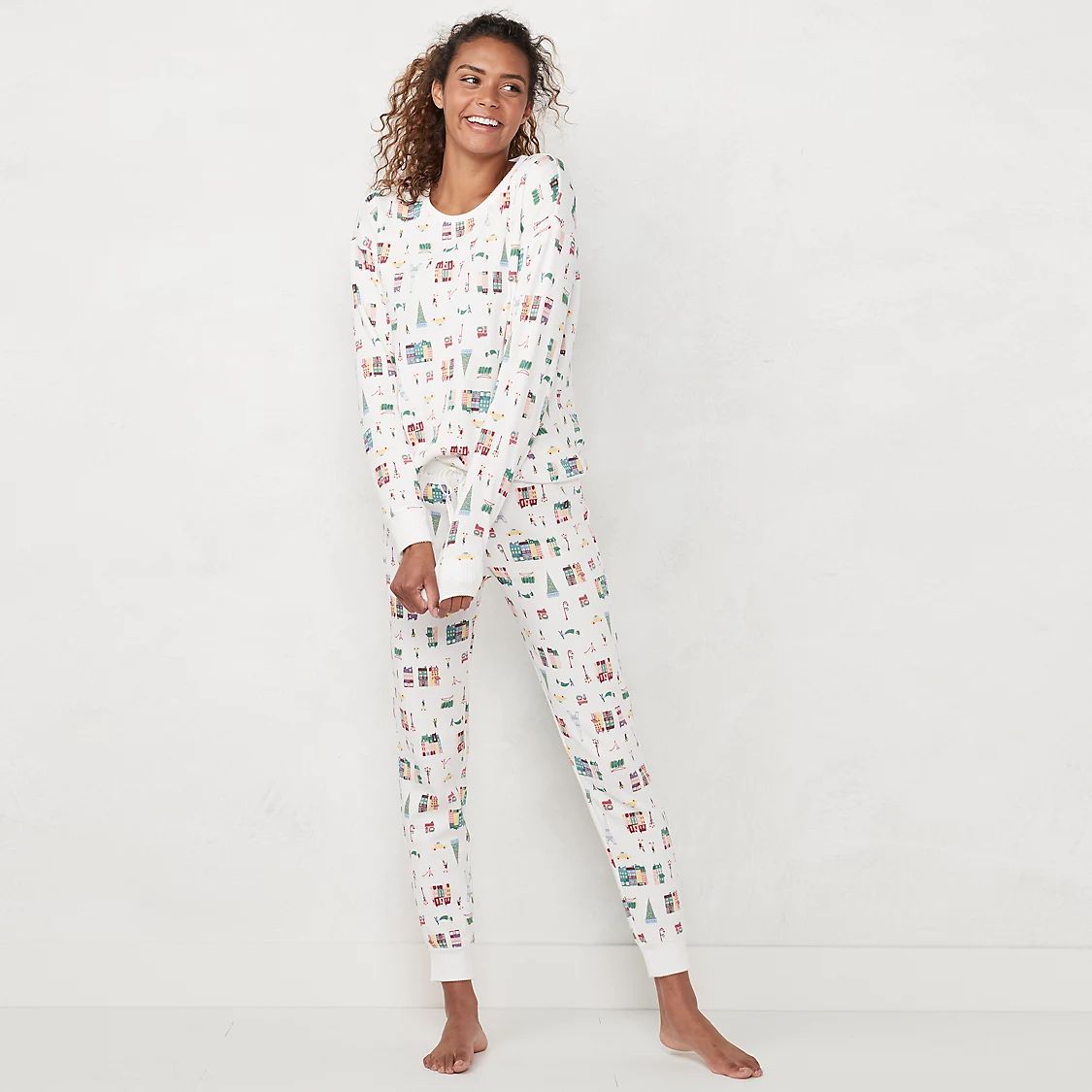 Women's LC Lauren Conrad Extra Soft Pajama Shirt & Pajama Pants Set | Kohl's