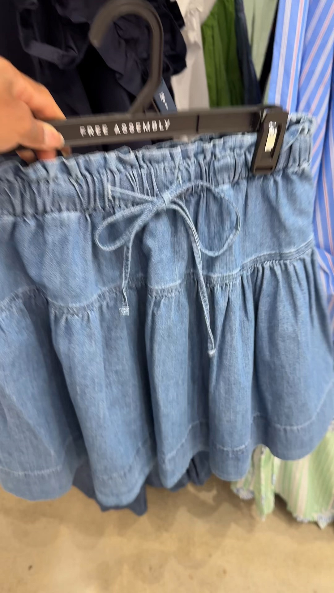 The denim skirt and the dark denim that looked like a skirt but was actually shorts. Thinking about all the ways I’m going to style and how comfortable it will be to where. I love clothes that you think are one thing but they are something else. It’s right up there with the feeling of finding out a dress has pockets.

#LTKvlog