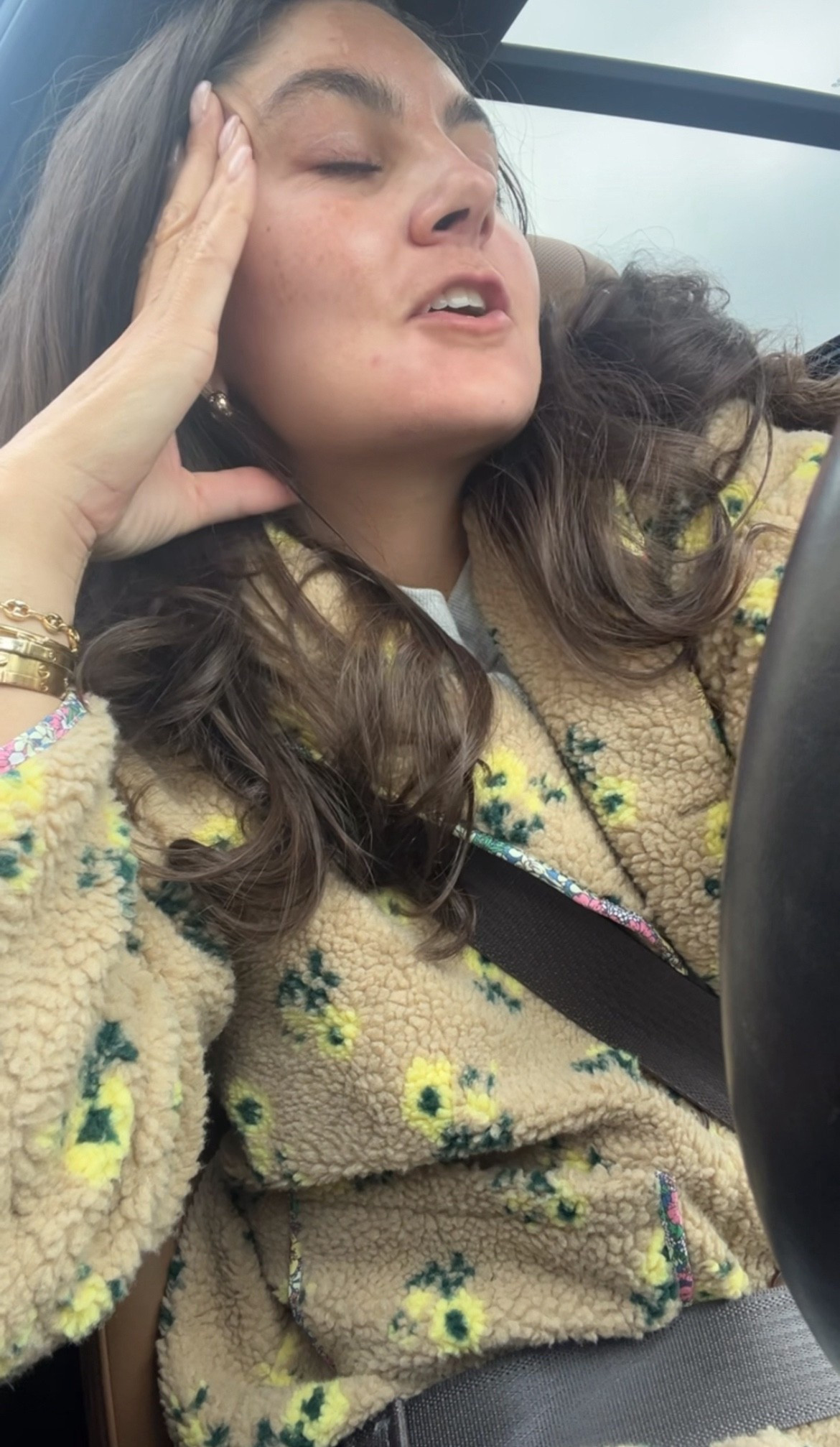 Floral fleece jacket