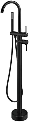 Aolemi Floor Mount Bathtub Faucet Freestanding Tub Filler Matte Black Standing High Flow Shower F... | Amazon (US)
