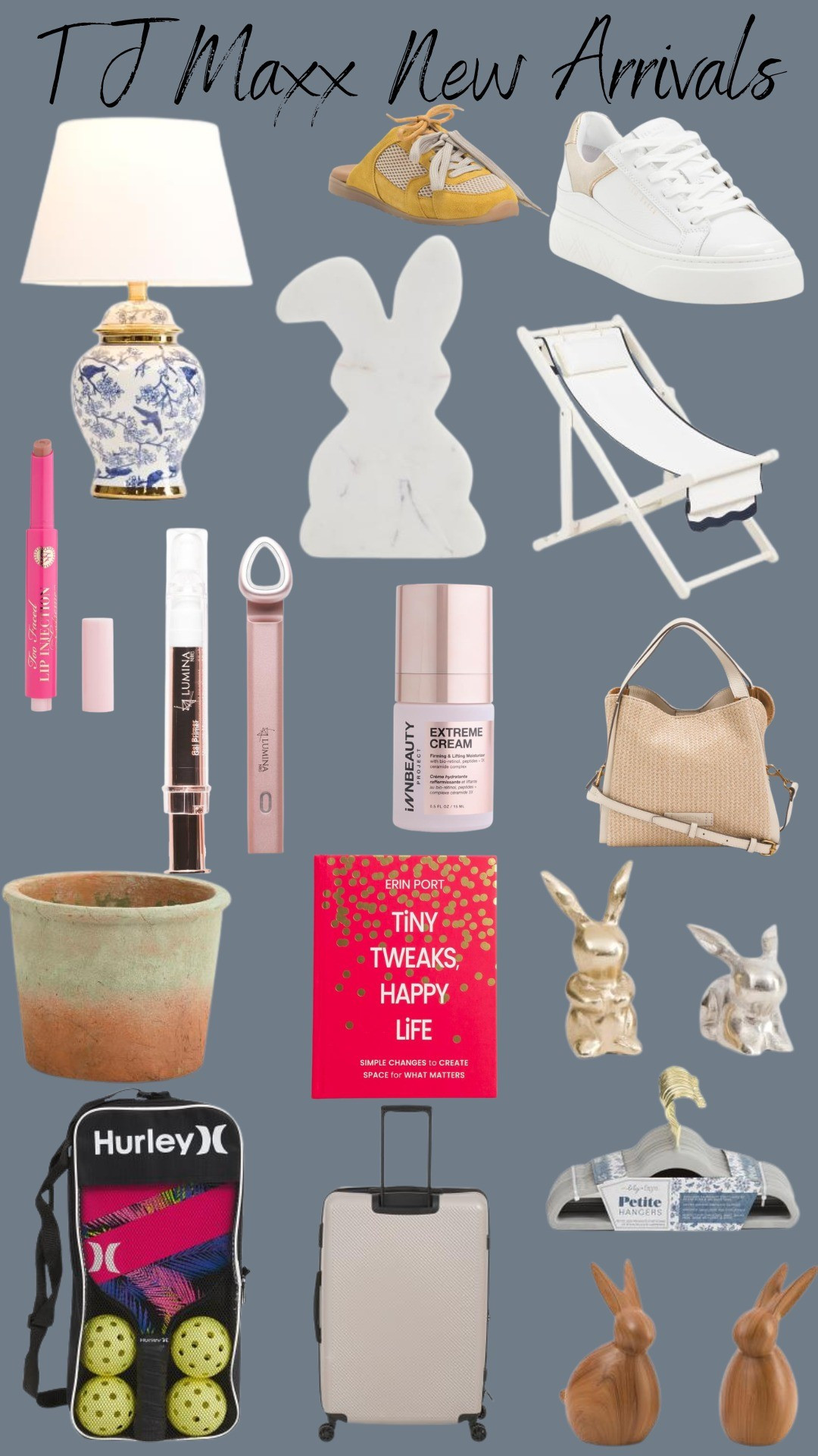 TJ Maxx new ArrivalsShoe lover, womens shoes, tennis shoes, athleisure,  athletic, active, fitness, lifestyle finds, puckle ball, lawn chairs, outdoor furniture, lipgloss, lamps, home goods, home finds, purses, handbags, summer purses, rafiaextreme cream, skin care, beauty finds, sports, couples, family, hangars, closet organization, bunnies, easter, easter 2026, holidays, spring finds, home decor, seasonal, 

#LTKHome #LTKSaleAlert #LTKSeasonal