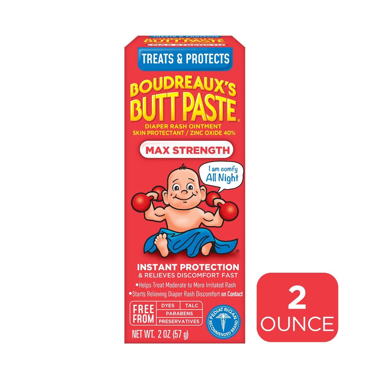 Boudreaux's Butt Paste Baby Diaper Rash Cream Maximum Strength - 2oz | Target