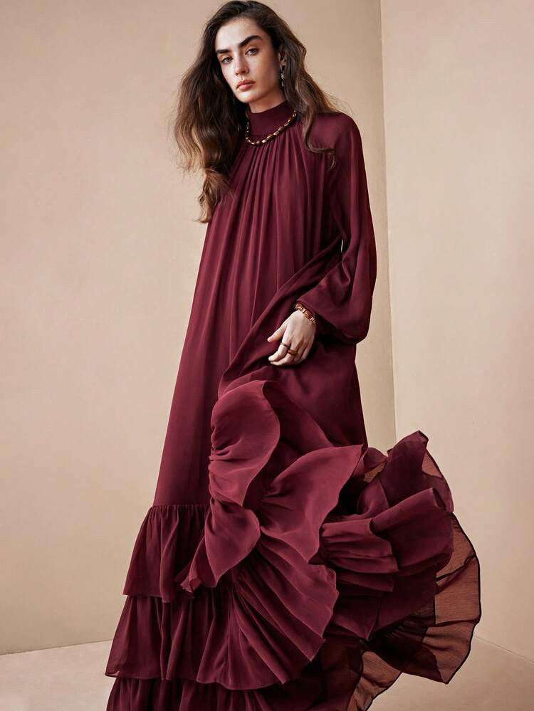 Burgundy Dress | SHEIN