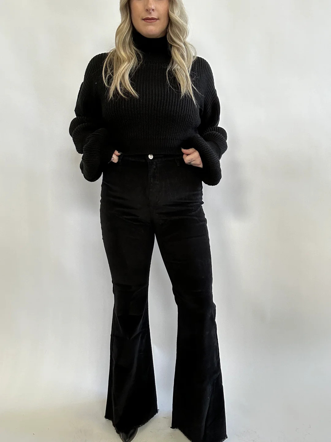 Madelinn Corduroy High Rise Flare Jeans | Willow Boutique