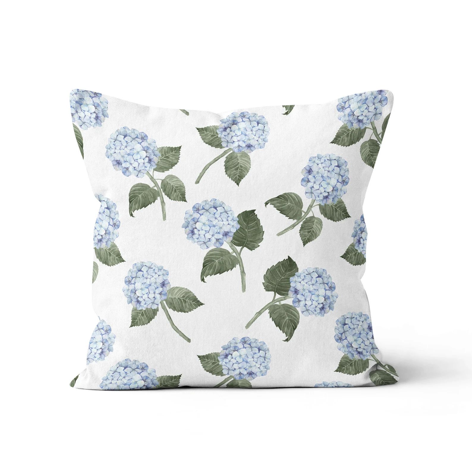 Hydrangea Bloom Blue Scatter Cushion / Throw Pillow Cover - Etsy | Etsy (US)