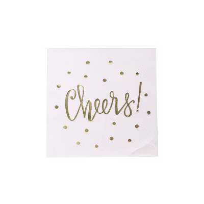 30ct 'Cheers' Beverage Napkins - Spritz™ | Target