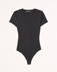Women's Short-Sleeve Cotton Seamless Fabric Crew Bodysuit | Women's Fall Outfitting | Abercrombie... | Abercrombie & Fitch (US)