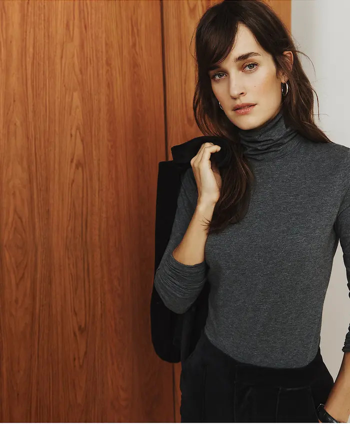 Lightweight Jersey Skimming Long Sleeve Turtleneck | Nordstrom