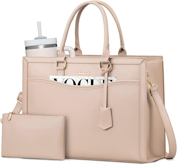 LOVEVOOK Laptop Tote Bag for Women, Office Work Bag Briefcase fit for 15.6 inch Laptop, Large Cap... | Amazon (US)