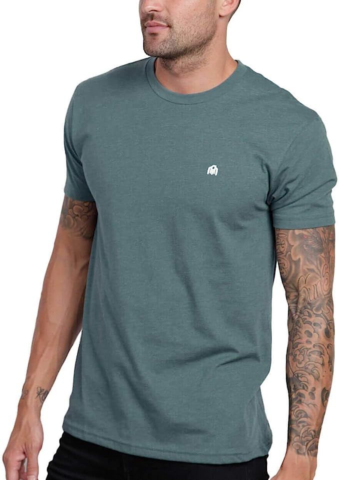 INTO THE AM Men's T-Shirts - Short Sleeve Crew Neck Soft Fitted Tees S - 4XL | Amazon (US)