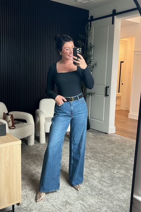 Off to the hair salon & here is the outfit. Bodysuit is super old but I’m in a medium. Jeans are some of my favs (make sure to size down) I did a 28R and they are a bit long so I went with a kitten heel so they wouldn’t drag. Shoes are some of my favs and so versatile 

#LTKshoecrush #LTKstyletip #LTKmidsize