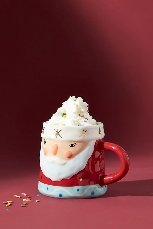 Bird Can Fox Santa Claus Mug | Anthropologie (US)