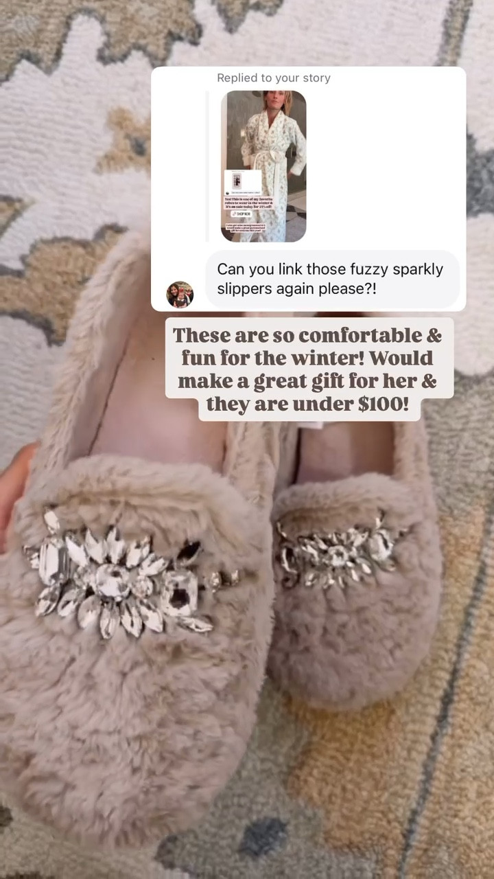 I love these fuzzy slippers with the embellishment! They are under $100 and would be a great gift for her this holiday season! They also come in a brown that I linked below!

Loverly Grey, slippers, gift ideas for her, free people, Shopbop, under $100 gifts, gift ideas 

#LTKFindsUnder100 #LTKHoliday