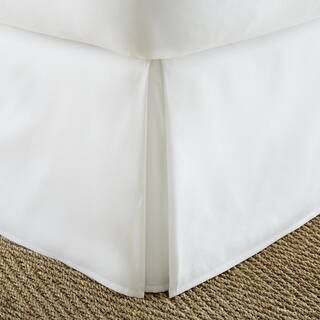 14 in. White Solid Full Bed Skirt | The Home Depot