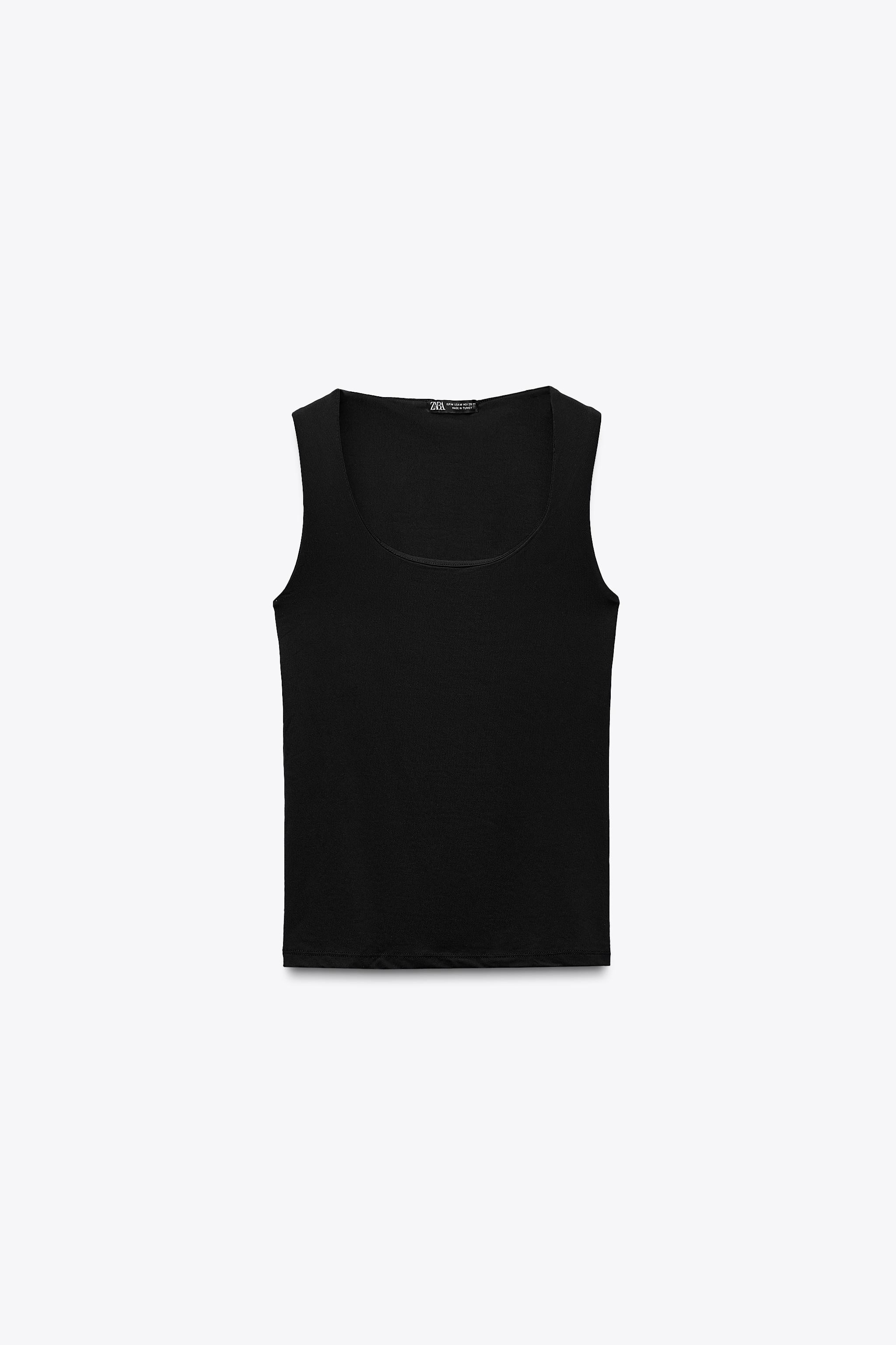 POLYAMIDE TOP WITH WIDE STRAPS | Zara UK