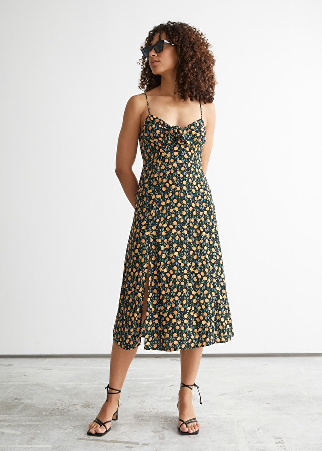Geknotetes A-Linien-Midikleid mit Schlitz | & Other Stories (EU + UK)