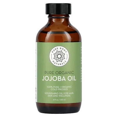Pure Body Naturals, Pure Organic Jojoba Oil, 4 fl oz (120 ml) | iHerb