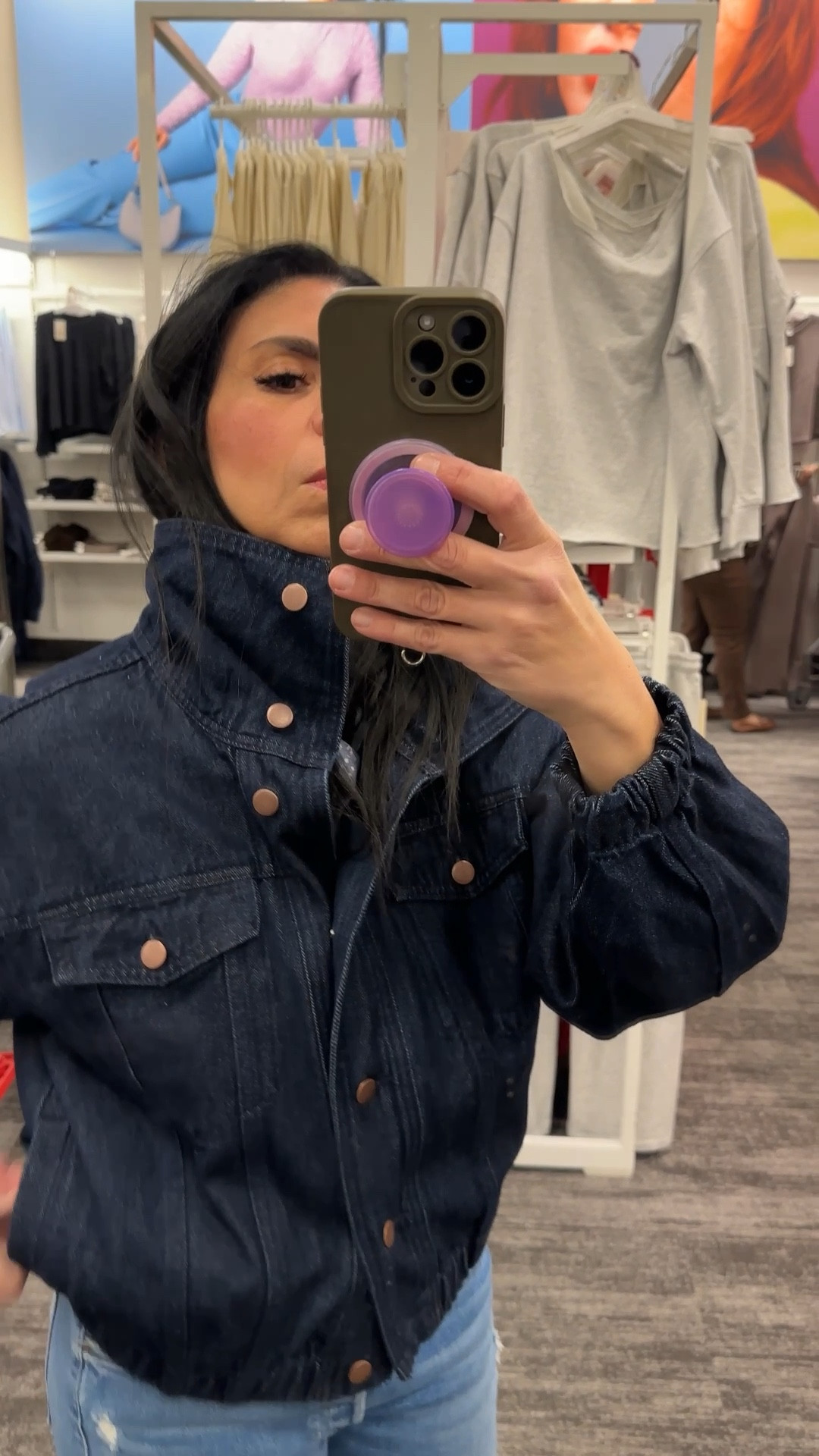 Target denim is on 🔥 right now! Obsessed with this funnel neck denim jacket!

#LTKSeasonal #LTKootd #LTKOver40