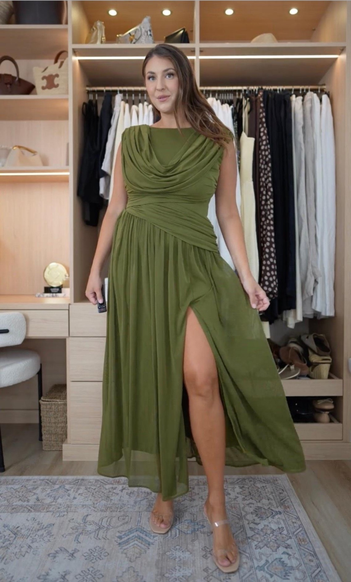 An elegant olive green maxi that’s effortlessly flattering. The draped neckline, flowing silhouette, and thigh-high slit make it perfect for weddings, vacation dinners, holiday parties, or any special occasion.

olive green dress, Amazon fashion, wedding guest dress, fall wedding outfit, maxi dress, elegant evening dress, special occasion outfit, vacation dinner dress, draped neckline, slit dress, formal dress, feminine style, Amazon finds, fall fashion, chic

#LTKWedding #LTKMidsize #LTKgrwm