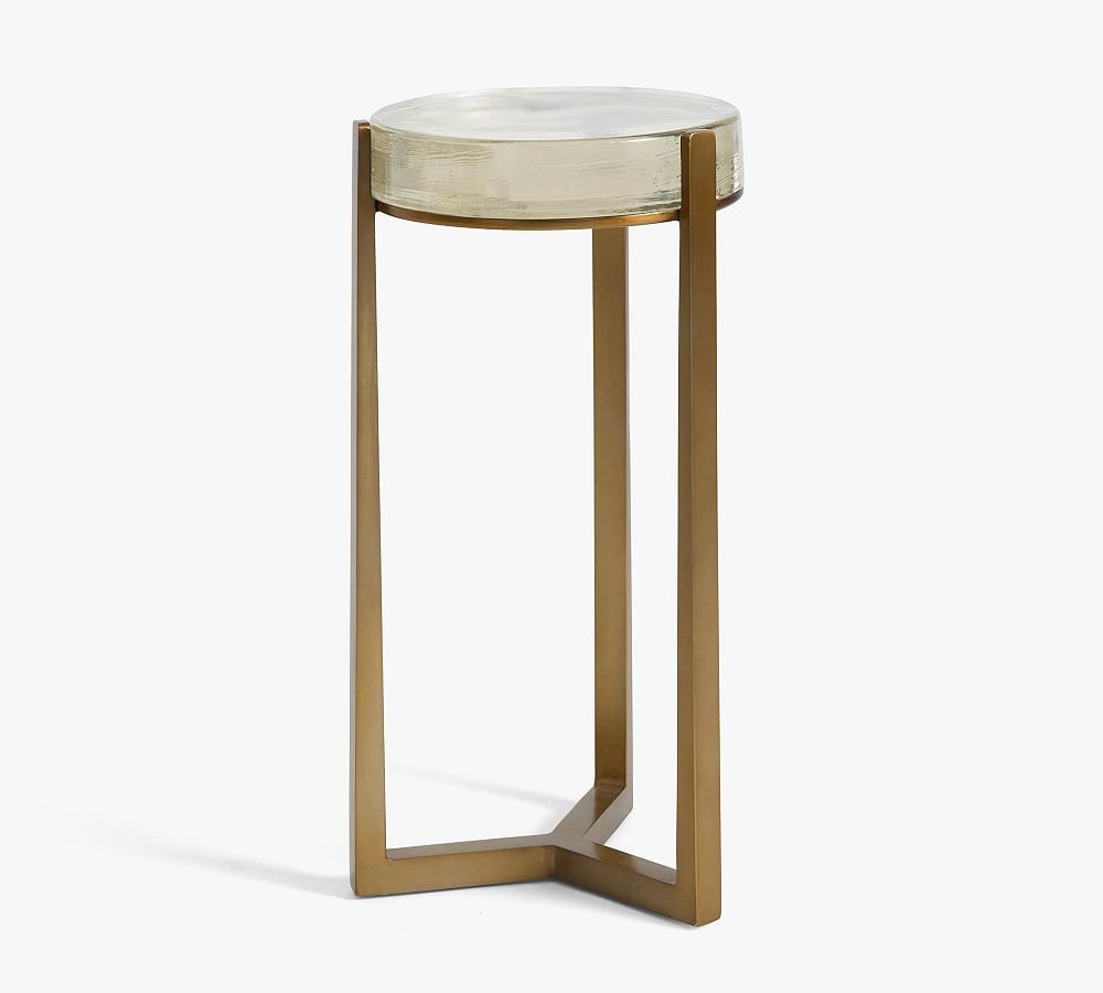 Cori Round Recycled Glass Accent Table (10") | Pottery Barn (US)