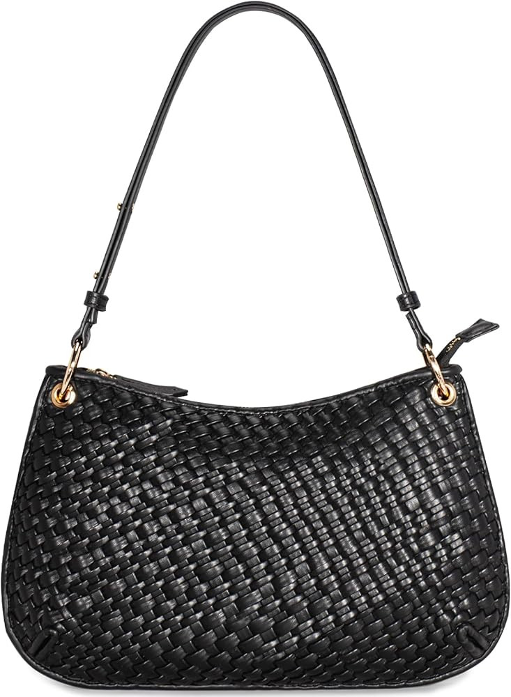 Woven Bag for Women, Woven Purse Small Hobo Bag Fashion Shoulder Bag PU Leather Handmade Woven To... | Amazon (US)