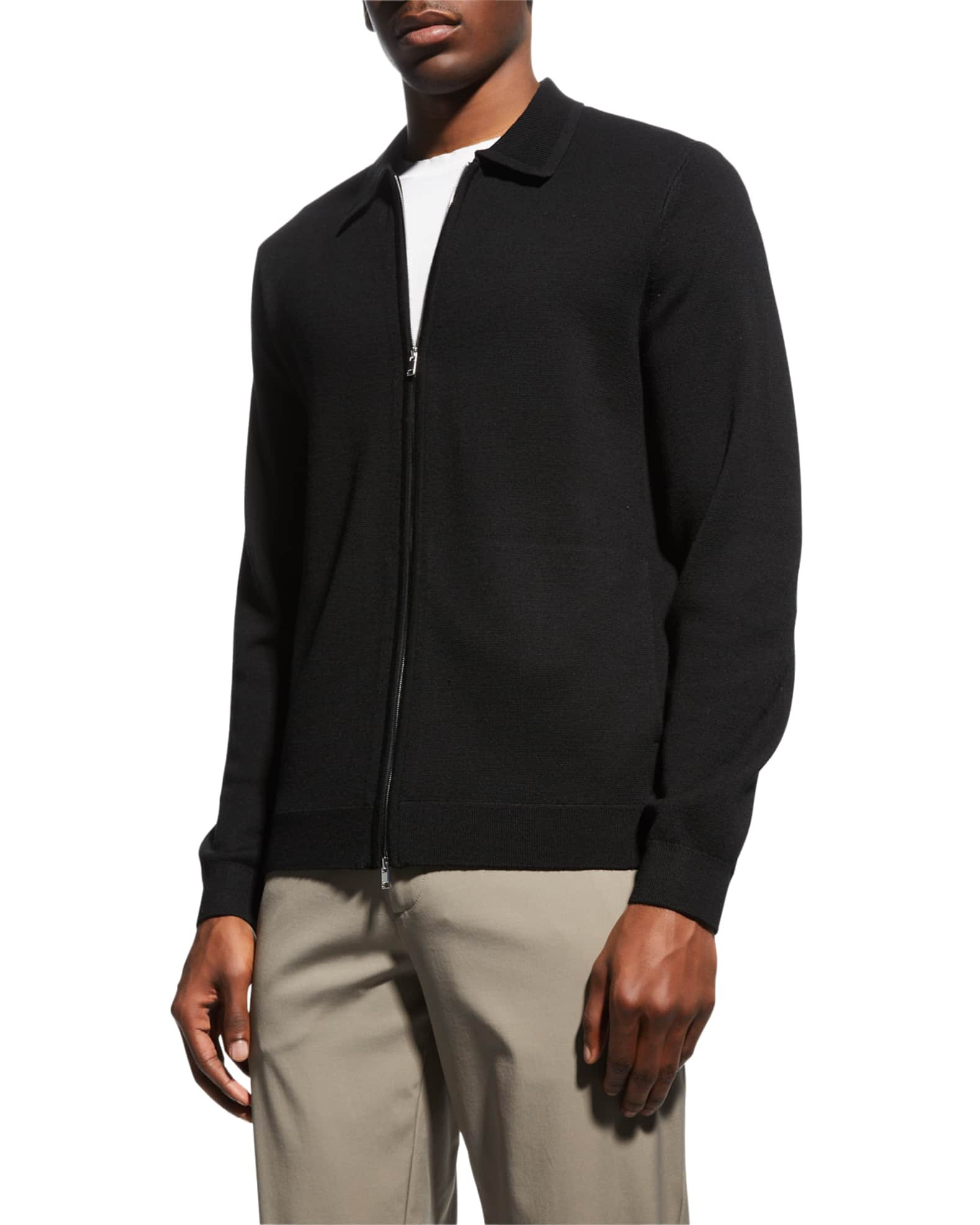 Theory Men's Full-Zip Knit Cardigan Sweater | Neiman Marcus