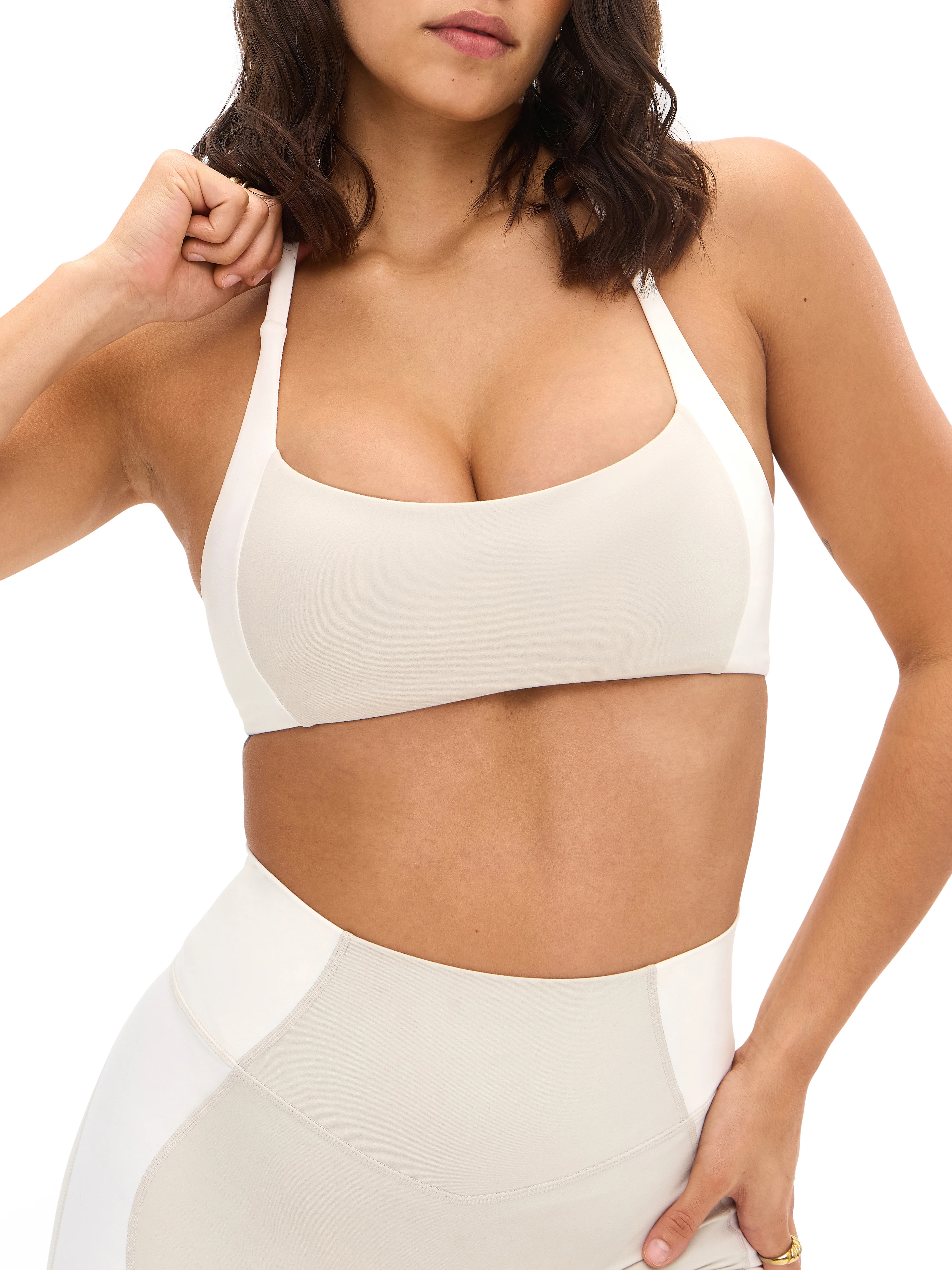 Aurora Sports Bra - Bone and Ivory XL | Buffbunny