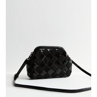 Black Weave Design Pouch Clutch Vegan New Look | New Look (UK)