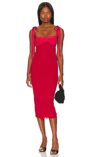 x REVOLVE x Intimately FP Girls Got Glam Slip In Cherry Crush Red Midi Dress Midi Cocktail Dress | Revolve Clothing (Global)