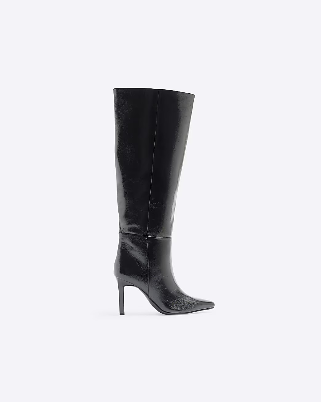 Black heeled high leg boots | River Island UK & IE