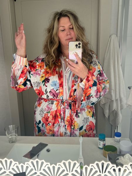 SATURDAY MORNING👉Woke up like this! 50% off today!!

Love this robe SO MUCH and it has stretch! I sized up to the 22/24 just for some extra room!  

#LTKSaleAlert #LTKPlusSize #LTKFindsUnder50