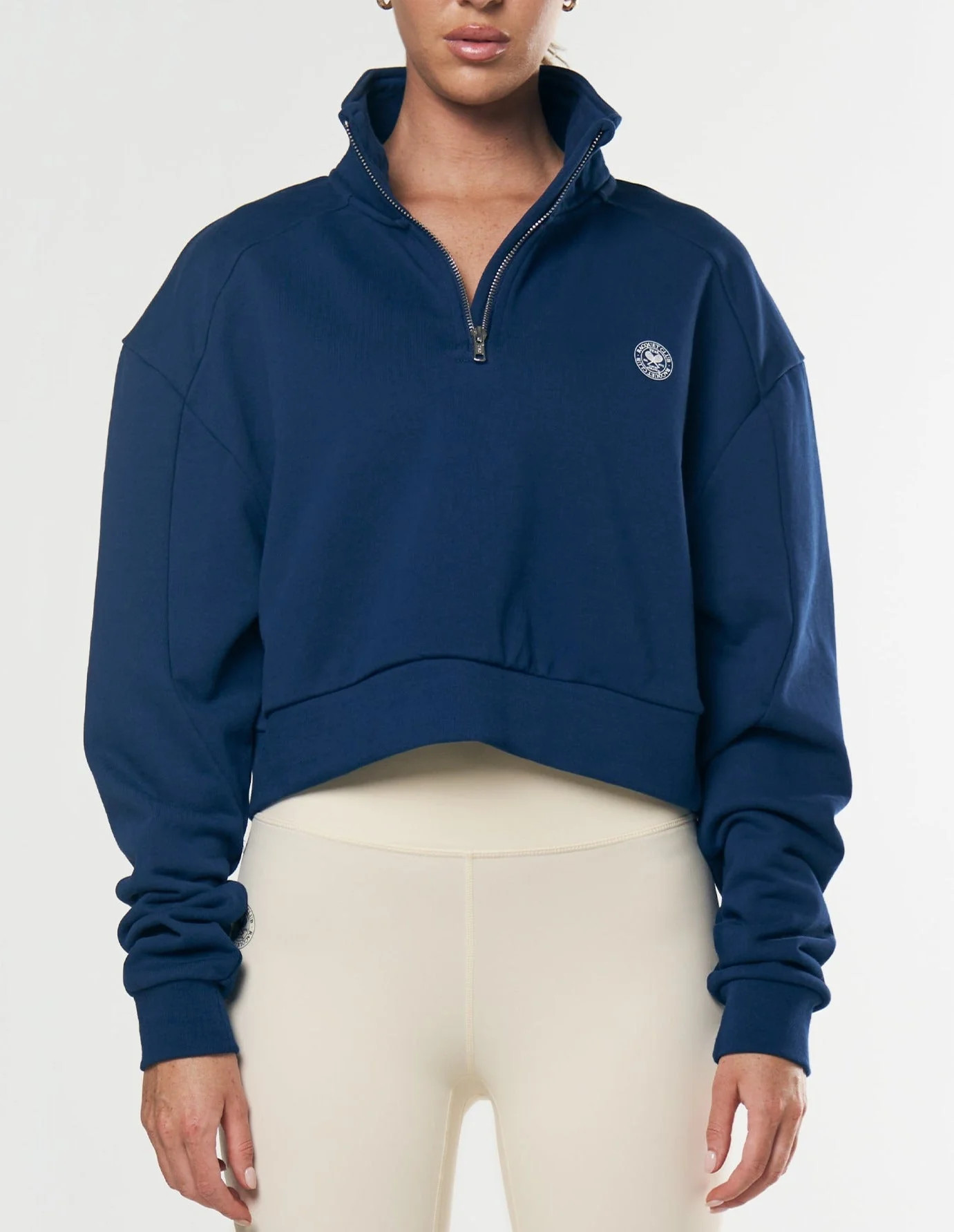 Racquet Club Quarter Zip crew - Navy | STAX.