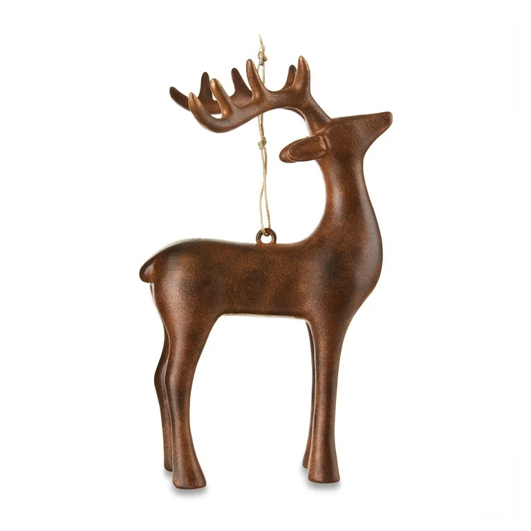 Festive Fireside Brown Copper Deer Ornament, 0.2 lb, by Holiday Time | Walmart (US)