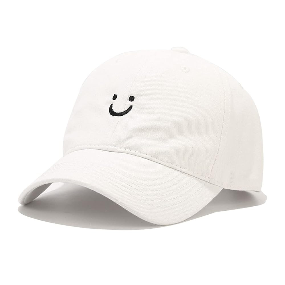Umeepar Smile Face Baseball Cap for Women Men Adjustable Low Profile Unstructured Cotton Dad Hat | Amazon (US)