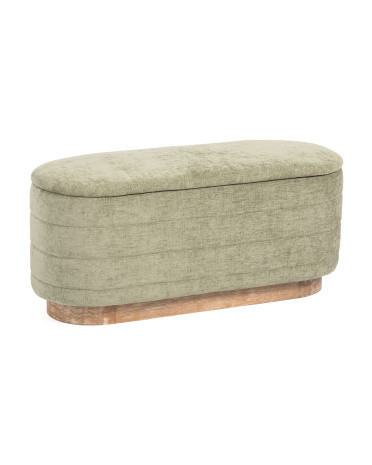 42in Jacquelyn Storage Bench With Solid Wood Base | TJ Maxx