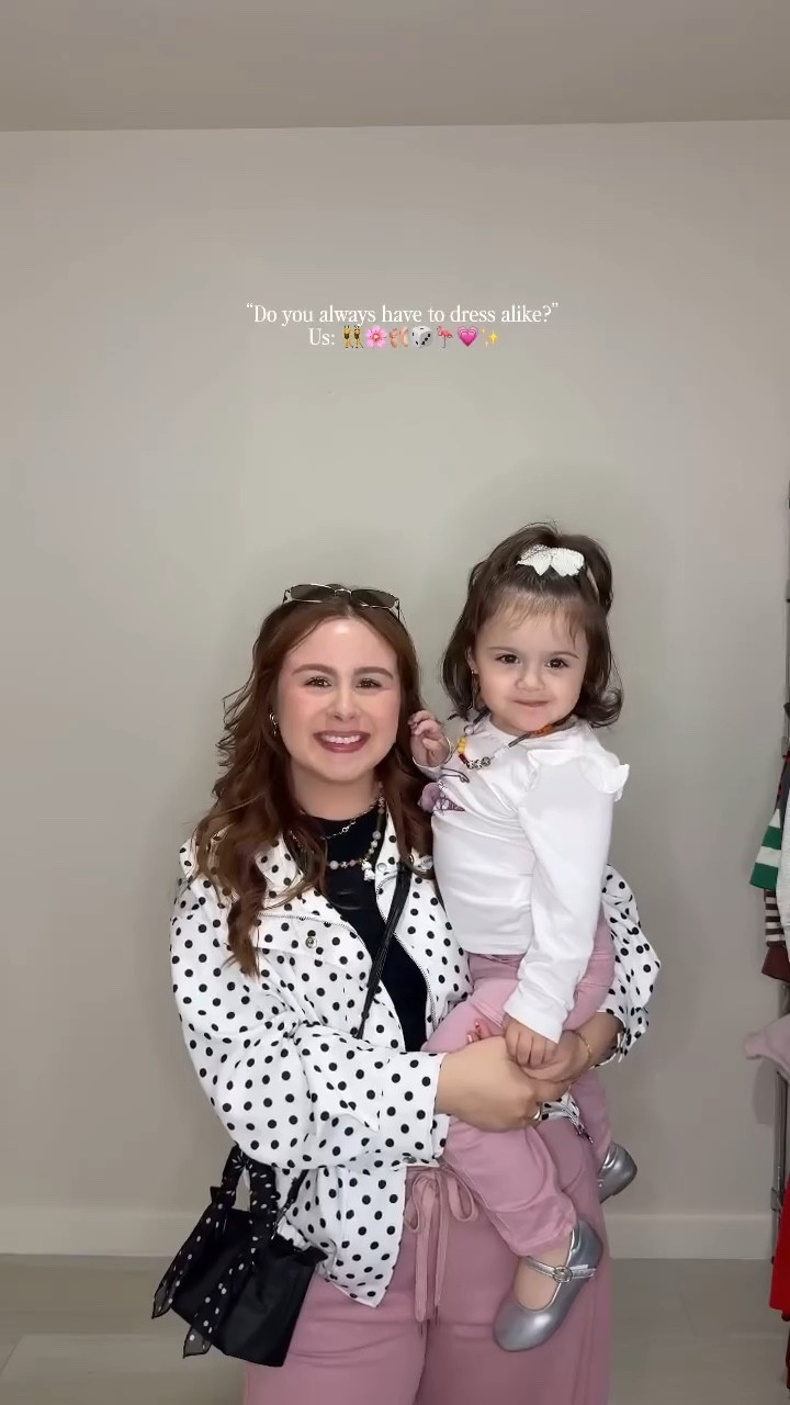 Indeed we do 🥹💖
My little bestie, she lovesssssss doing these! She’s all giggles and smiles! I love it 🥰 tiny fashion girly in the making 💕

Most of my outfit is @amazonfashion 
Purse is @walmartstyle 

Hers is a combination of @targetstyle @shein_kids @amazonfashion ✨

Outfit details in my LTK & February highlights 📲
.
.
.
.
.
.
.
.
#outfitinspo #mommyandmefashion #mommyandme #fashioninspo #springstyle 
spring style, spring fashion, spring outfit inspo, toddler outfit inspo, matching toddler and mom outfits, polka dots jackets, styling polka dots, mommy and me outfit

#LTKMidsize #LTKKids #LTKootd