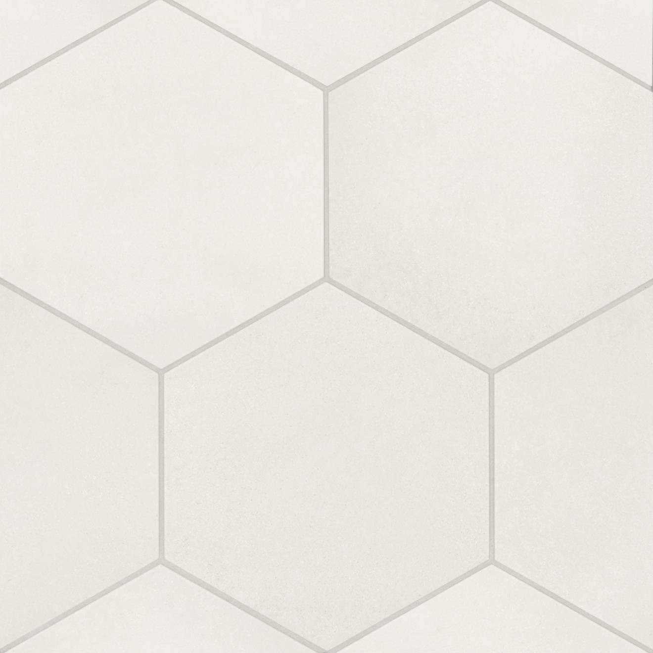 Makoto 10" x 11.5" Hexagon Matte Porcelain Tile in Shoji White | Bedrosians Tile and Stone