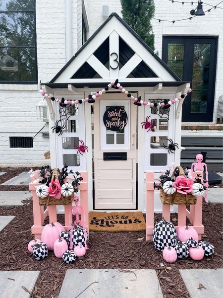 Wyatt’s Halloween playhouse! Details linked here! 

Girly Halloween decor, pink Halloween 

#LTKHalloween #LTKkids #LTKSeasonal