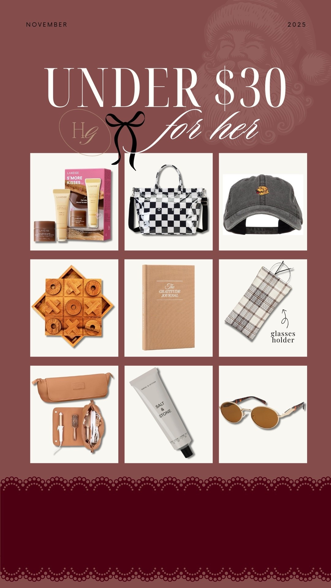 Gift guide UNDER $30 — for HER✨🎀🎁 lots more ideas + most on sale this weekend! 

Cyber week / holiday shopping / beauty / Holley Gabrielle 

#LTKGiftGuide #LTKHoliday #LTKCyberWeek