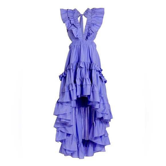 Magali Pascal Botanic V-Neck Ruffle Midi | Poshmark
