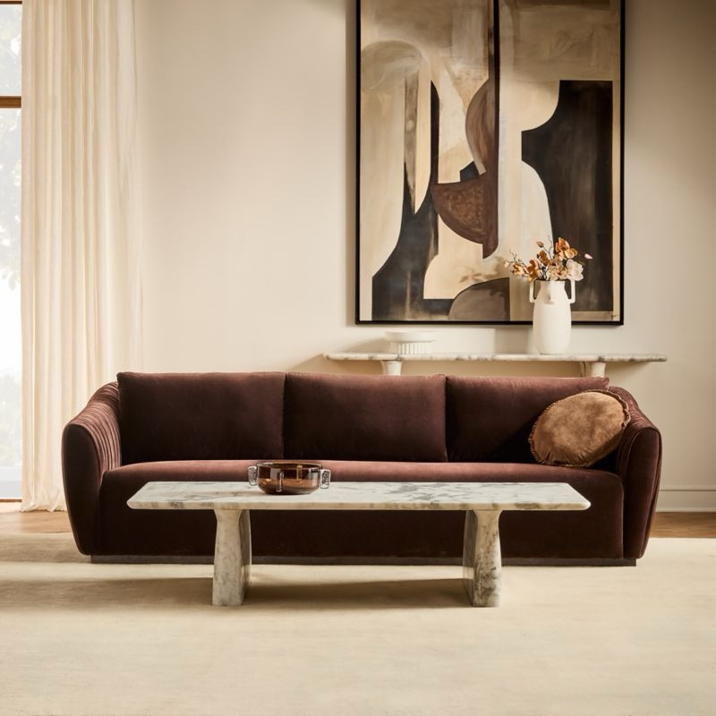 Emile Dark Brown Ruched Velvet Couch

This sofa has a unique shape and silhouette adding an elegant touch to any room. Designed by CB2  

#LTKdayinmylife #LTKU #LTKHome