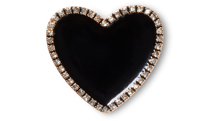 Black Heart with Gold Outline | Crocs (US)