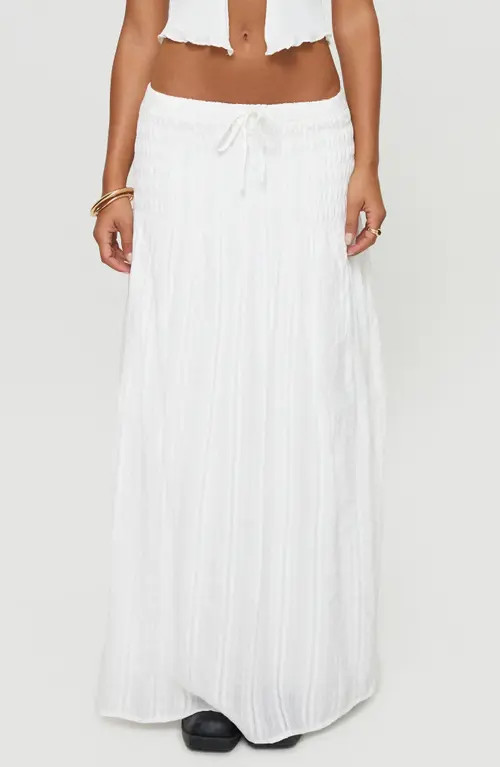 Princess Polly Carana Cotton Maxi Skirt in White at Nordstrom, Size 0 | Nordstrom