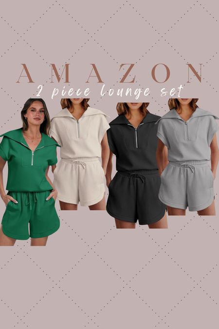 New 2 piece lounge set giving spanx air essentials vibes!  Just ordered an xl in the green set!  Hoping it fits ok! 

#LTKmidsize #LTKfindsunder50 #LTKSeasonal